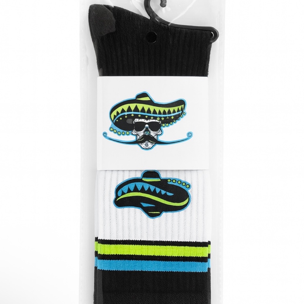 SCOTTYDOGG X Fuel Day of the dead skeleton socks RARE collab
